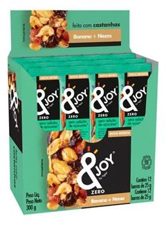 Barra & Joy Zero Banana/Nozes 12 Unidades de 25g