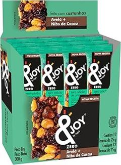 Barra & Joy Zero Avelã/Nibs de Cacau 12 Unidades de 25g