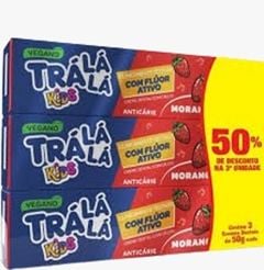 Kit Tralalá Creme Dental Infantil Com 3 Unidades 50g