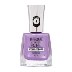 Esmalte Risqué Diamond Gel Metálico Euforia Lilás 9,5ml