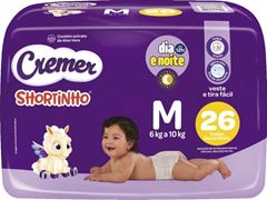 Fralda Descartável Cremer Shortinho Jumbo M 26 Unidades