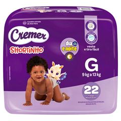 Fralda Descartável Cremer Shortinho Jumbo G 22 Unidades