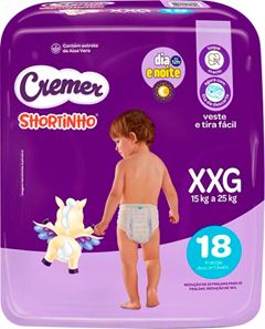 Fralda Descartável Cremer Shortinho Jumbo XXG 18 Unidades