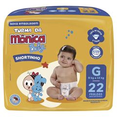 Fralda Descartável Turma da Mônica Short Jumbo G