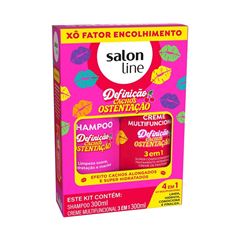 Salon Line Kit Definicao Cachos Ostentacao Shampoo 300ml + Creme Multifuncional 300ml