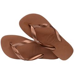 Sandália Havaianas Top Tiras Ferrugem/Cobre Metálico 33/34