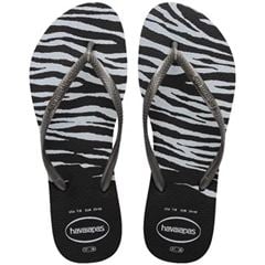 Sandália Havaianas Slim Animals Preto/Prata 37/38