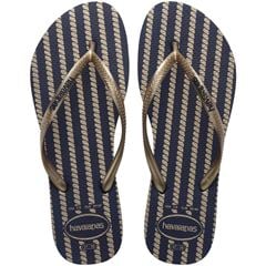 Sandália Havaianas Slim Nautical Marinho/Rose Gold Mt 35/36