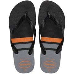 Sandália Havaianas Color Essencial Preto/Preto/Cinza Aço 39/40