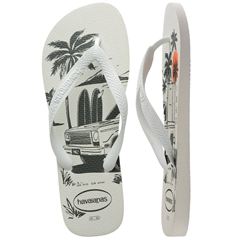 Sandália Havaianas Aloha Branco/Verde Olive 37/38