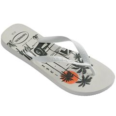 Sandália Havaianas Aloha Branco/Verde Olive 39/40