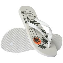 Sandália Havaianas Aloha Branco/Verde Olive 39/40