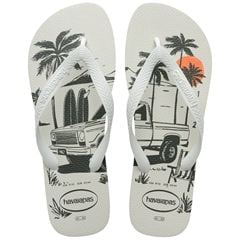 Sandália Havaianas Aloha Branco/Verde Olive 39/40