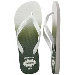Sandália Havaianas Top Basic Branco/Branco/Verde 39/40