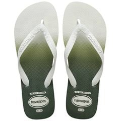 Sandália Havaianas Top Basic Branco/Branco/Verde 39/40