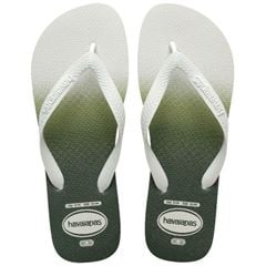 Sandália Havaianas Top Basic Branco/Branco/Verde 41/42