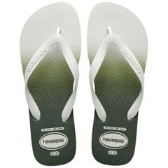 Sandália Havaianas Top Basic Branco/Branco/Verde 43/44