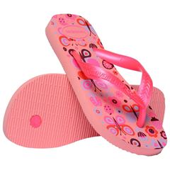 Sandália Havaianas Kids Flores Manga Rosa 23/24