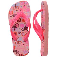 Sandália Havaianas Kids Flores Manga Rosa 23/24