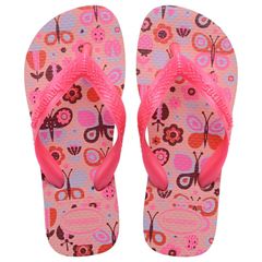 Sandália Havaianas Kids Flores Manga Rosa 25/26