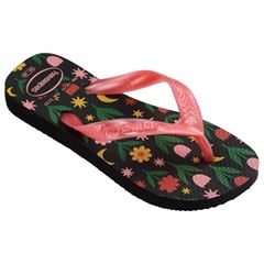 Sandália Havaianas Kids Flores Preto 23/24