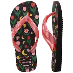 Sandália Havaianas Kids Flores Preto 23/24