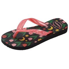 Sandália Havaianas Kids Flores Preto 23/24