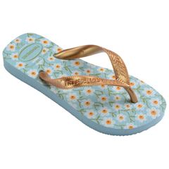 Sandália Havaianas Kids Flores Azul Maceió 25/26