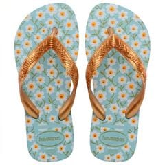 Sandália Havaianas Kids Flores Azul Maceió 31/32