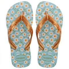 Sandália Havaianas Kids Flores Azul Maceió 35/36