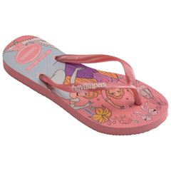 Sandália Havaianas Kids Slim Princesas Manga Rosa 27/28