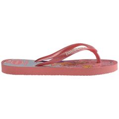 Sandália Havaianas Kids Slim Princesas Manga Rosa 27/28