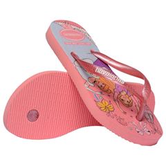 Sandália Havaianas Kids Slim Princesas Manga Rosa 27/28