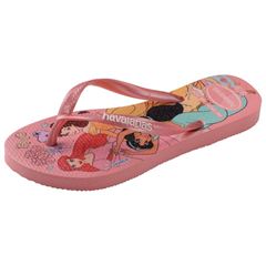 Sandália Havaianas Kids Slim Princesas Manga Rosa 27/28