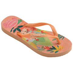 Sandália Havaianas Kids Slim Princesas Laranja Cerig 23/24