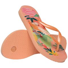 Sandália Havaianas Kids Slim Princesas Laranja Cerig 25/26