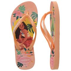 Sandália Havaianas Kids Slim Princesas Laranja Cerig 25/26