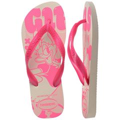 Sandália Havaianas Top Disney Bege/Rosa 33/34