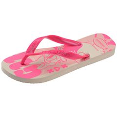 Sandália Havaianas Top Disney Bege/Rosa 33/34
