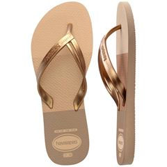 Sandália Havaianas Elegance Print Dourado 33/34