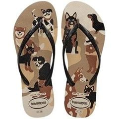 Sandália Havaianas Kids Slim Pets Dourado/pt/branco/bege23/24