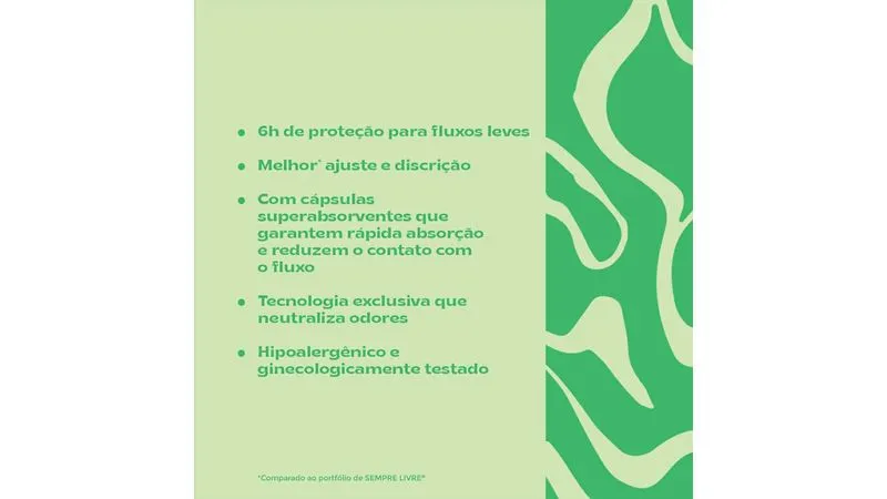 Absorvente Sempre Livre Especial Adapt com Abas Suave