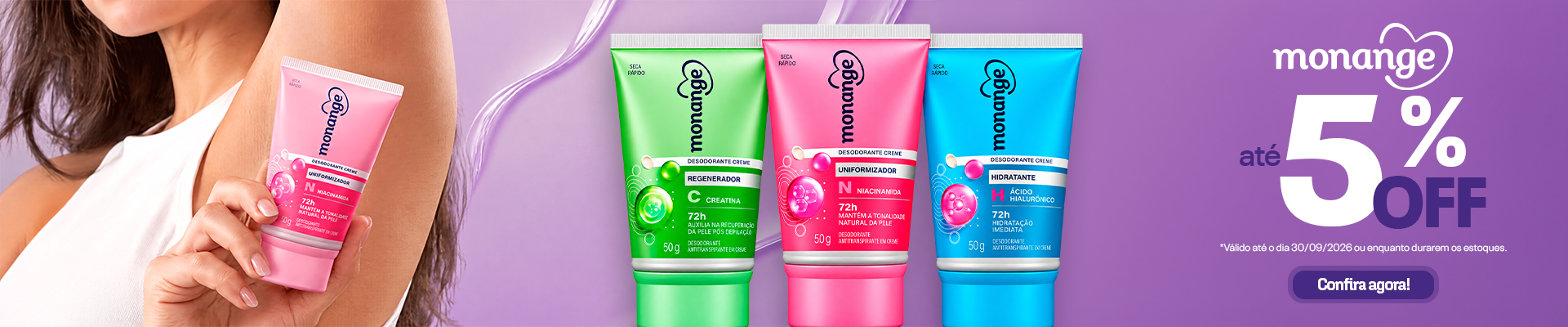 Ofertas Mídia Kit Setembro/2 Coty Desodorante Creme