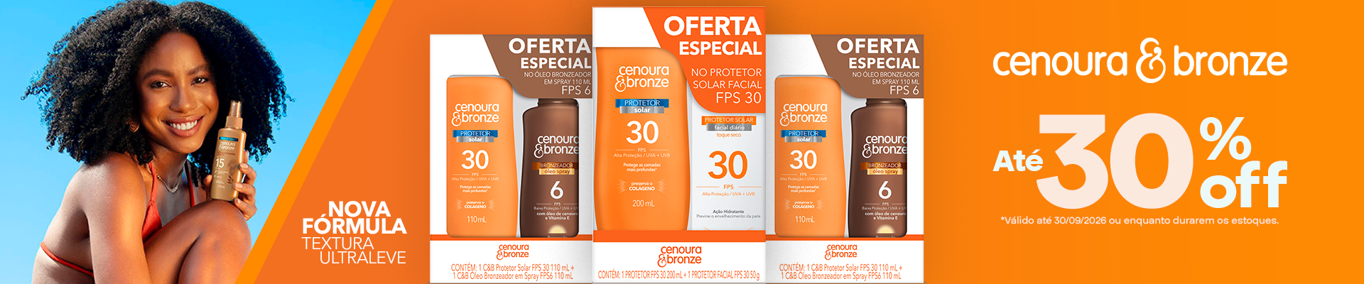 Oferta Mídia Kit Coty Cenoura & Bronze