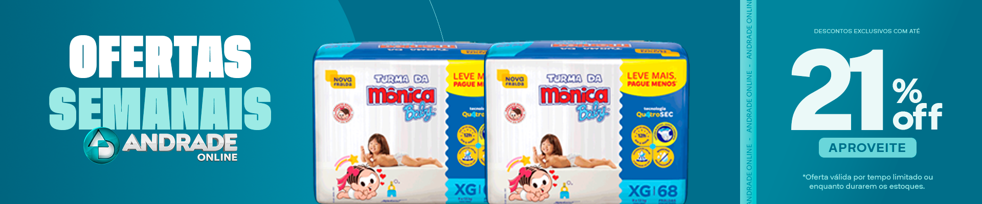 Ofertas Semana 2 Setembro 2026 Fralda Turma da Mônica